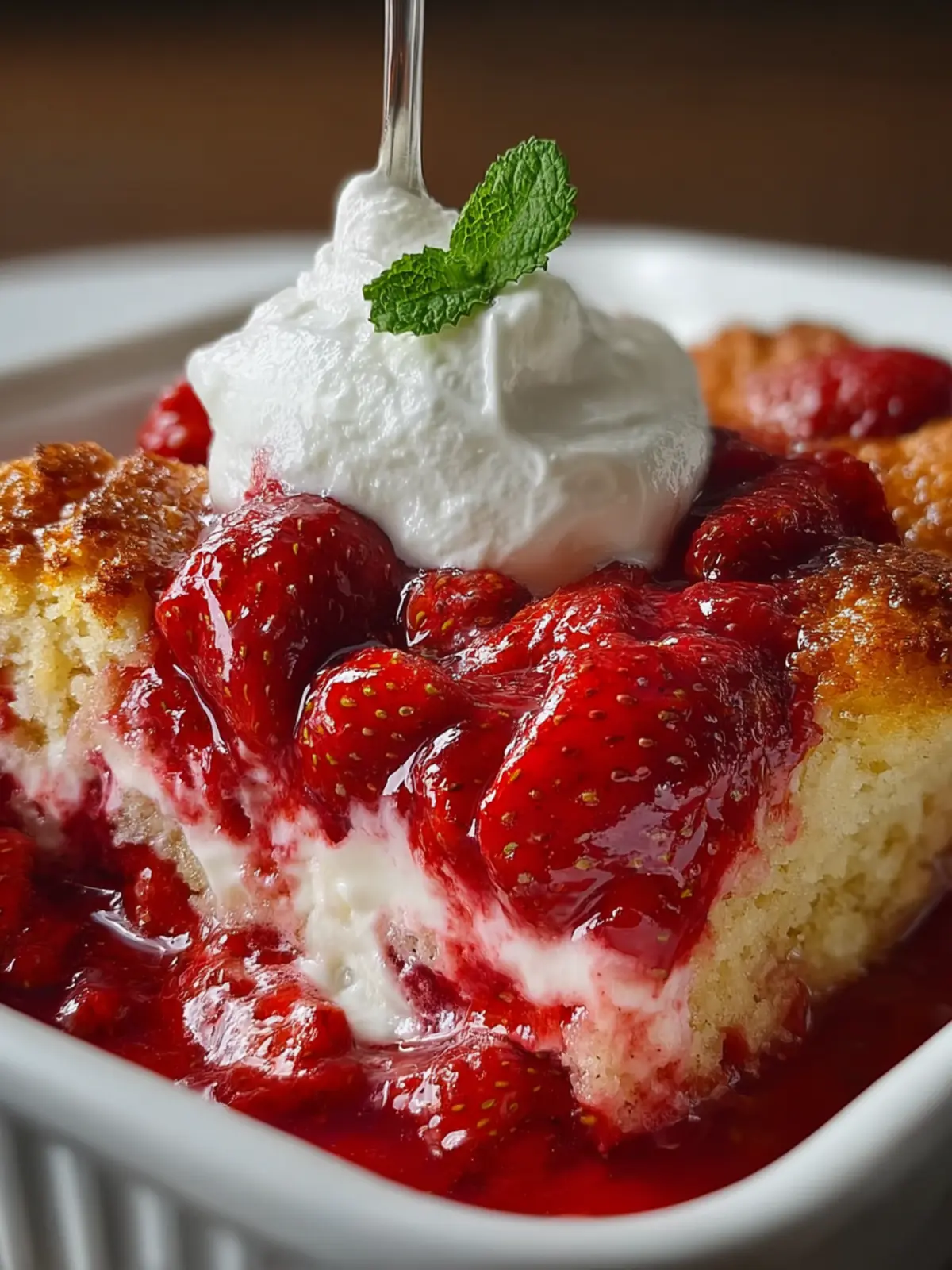 strawberry cream cheese cobbler First Image