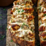 Blackened Chicken Alfredo Garlic Bread First Image