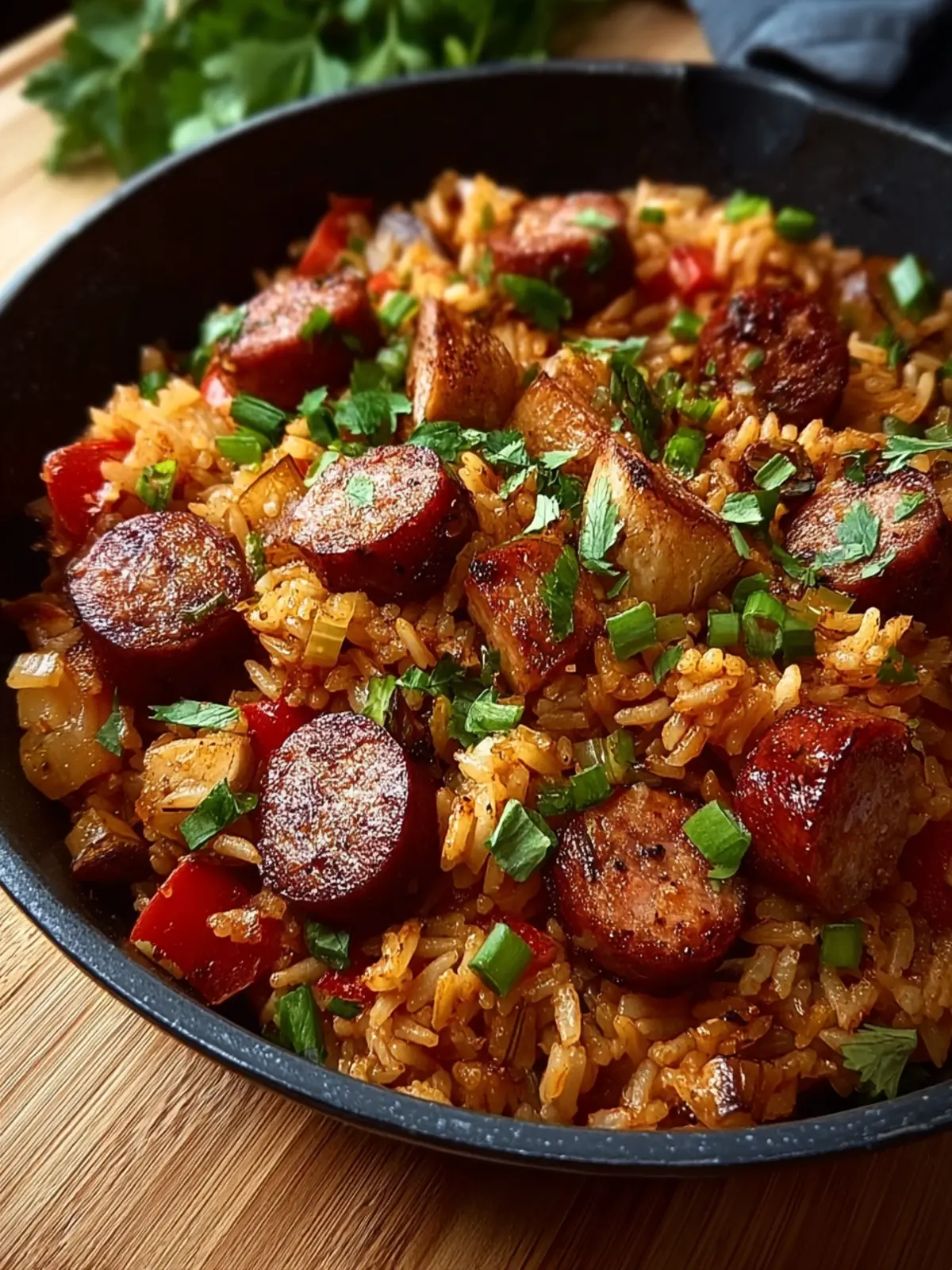 One-Pan Cajun Sausage and Rice Skillet First Image
