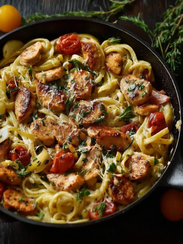 Chicken Apple Sausage One Pan Pasta First Image