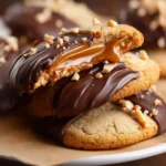 Chocolate Dipped Toffee Cookies First Image