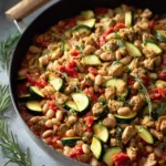 Turkey Skillet with Zucchini and White Beans First Image