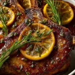 lemon rosemary beef chops First Image