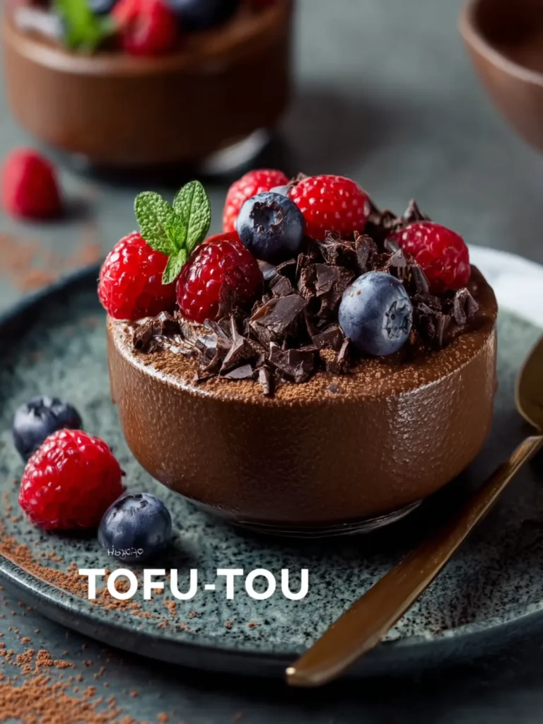 Healthy Vegan Tofu Chocolate Mousse Recipe with Silken Tofu First Image