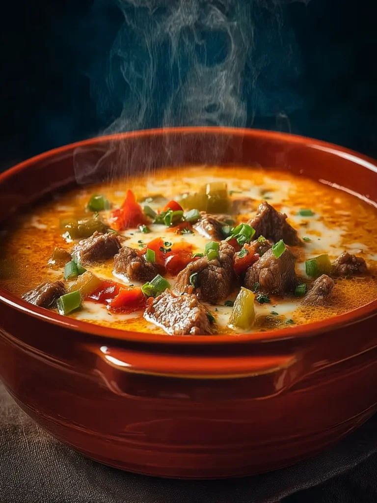 Cheesy Steak Soup First Image