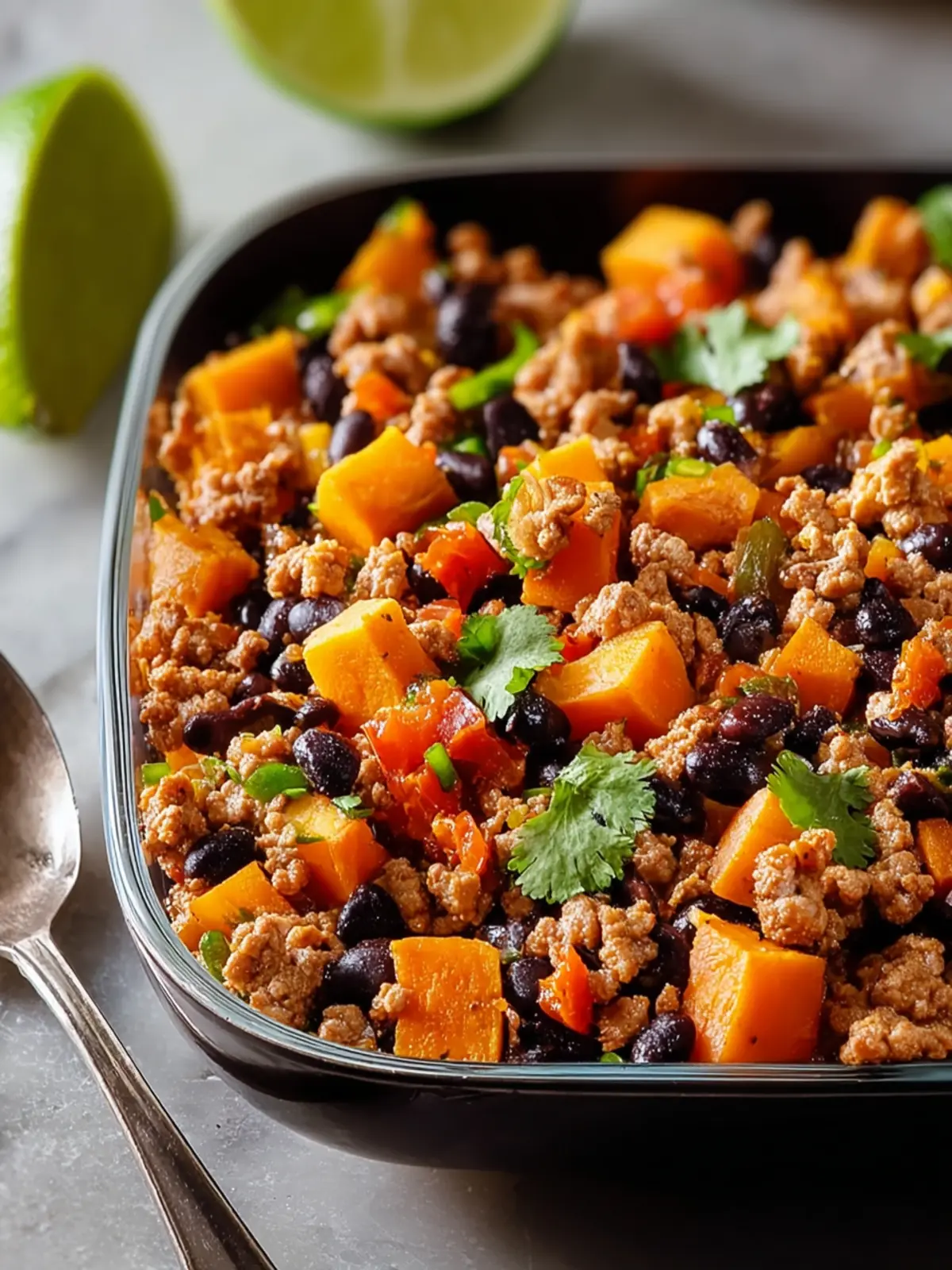 Ground Turkey Skillet with Black Beans and Sweet Potatoes... First Image