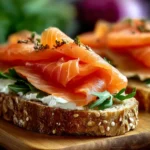 Smoked Salmon Sandwich with Cream Cheese Recipe First Image