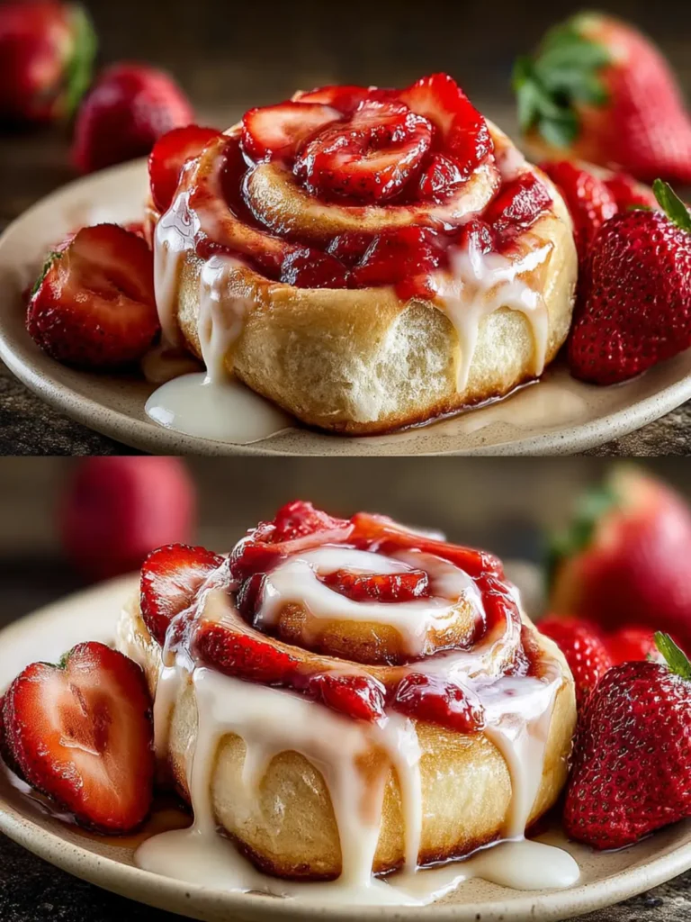Strawberry Cheesecake Cinnabon Rolls First Image