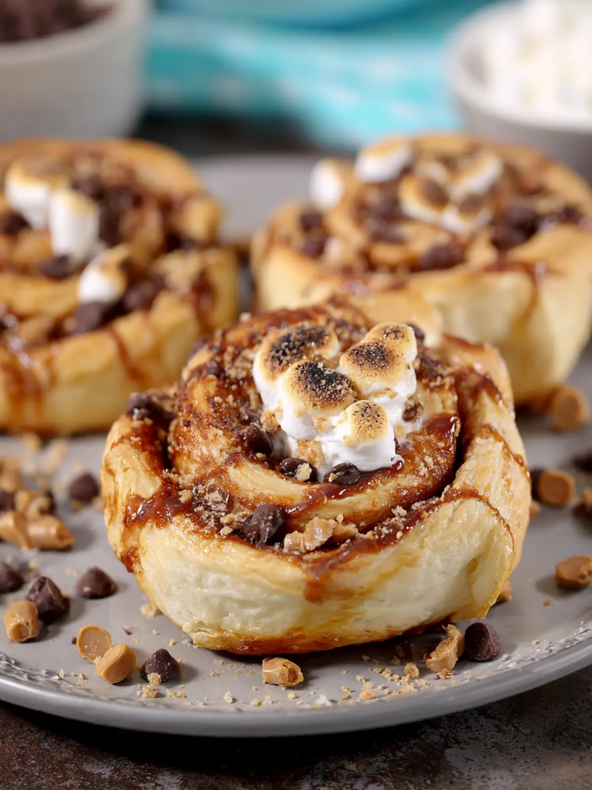 Peanut Butter S’mores Sweet Rolls First Image