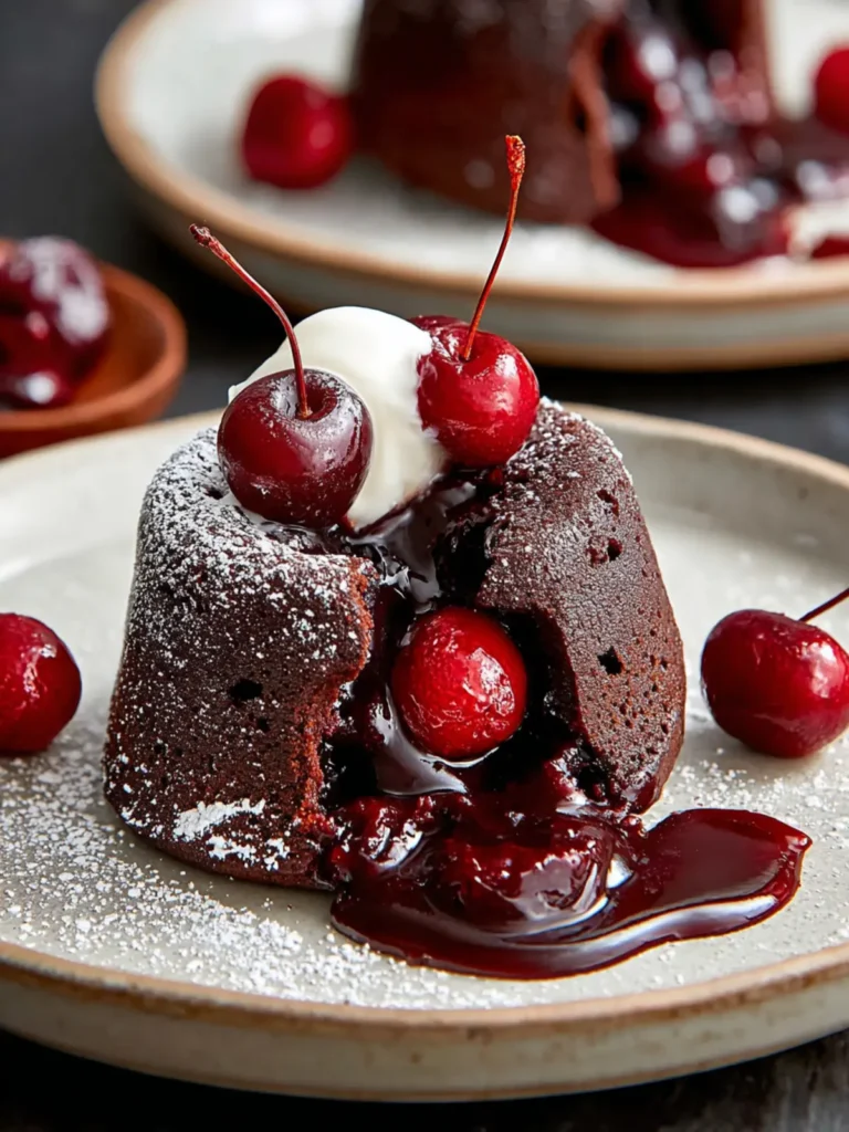 Indulge in Chocolate Cherry Lava Cakes First Image