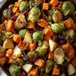 Roasted Brussels Sprouts, Sweet Potatoes and Apple First Image