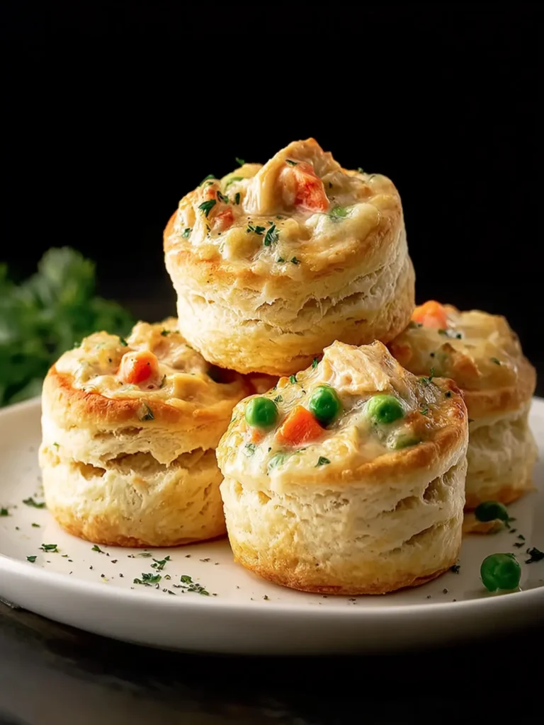 Chicken Pot Pie Bites with Biscuits First Image