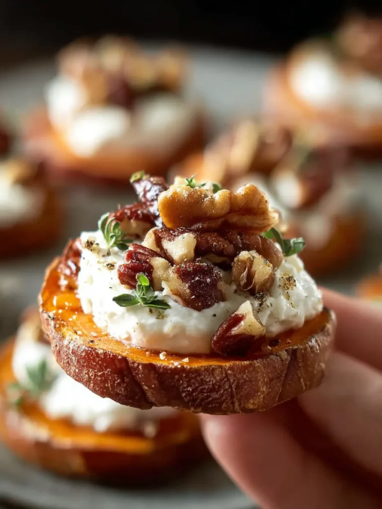 Sweet Potato Slices with Whipped Ricotta & Pecans First Image