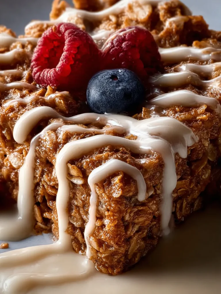 High-Protein Cinnamon Roll Baked Oatmeal First Image