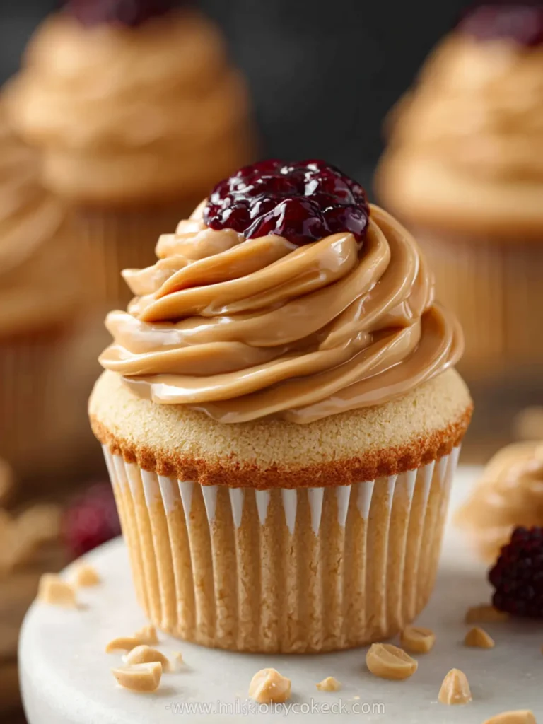 Peanut Butter and Jelly Cupcakes First Image