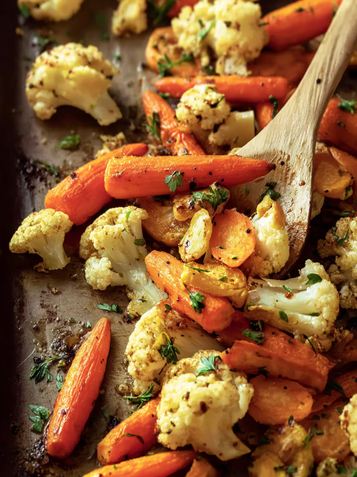 Easy Roasted Carrots and Cauliflower First Image