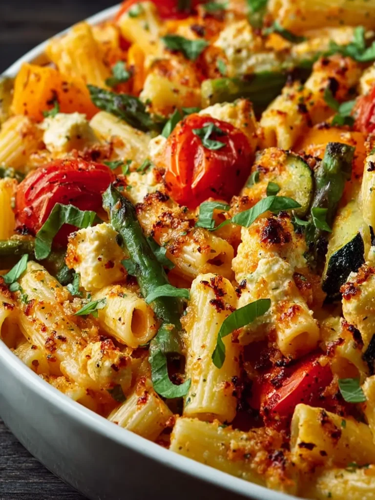 Baked Feta Pasta with Vegetables First Image