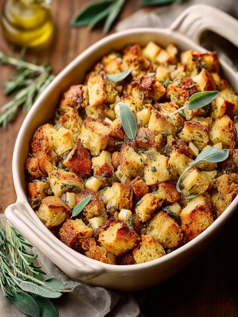 Simple Apple Sage Stuffing Recipe First Image